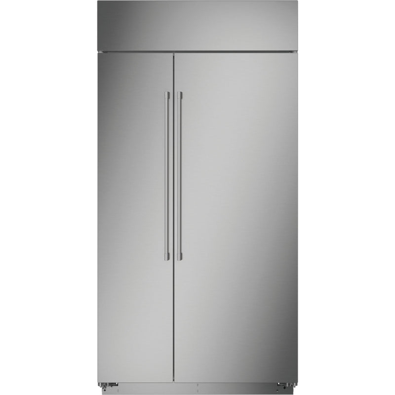 Monogram 42-inch, 25.2 cu.ft. Built-in Side-by-Side Refrigerator with Wi-Fi Connect ZISS420NNSS IMAGE 2