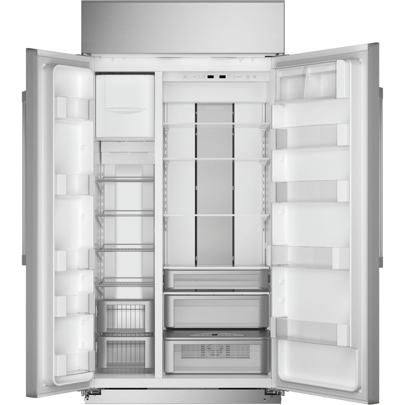 Monogram 42-inch, 25.2 cu.ft. Built-in Side-by-Side Refrigerator with Wi-Fi Connect ZISS420NNSS IMAGE 4