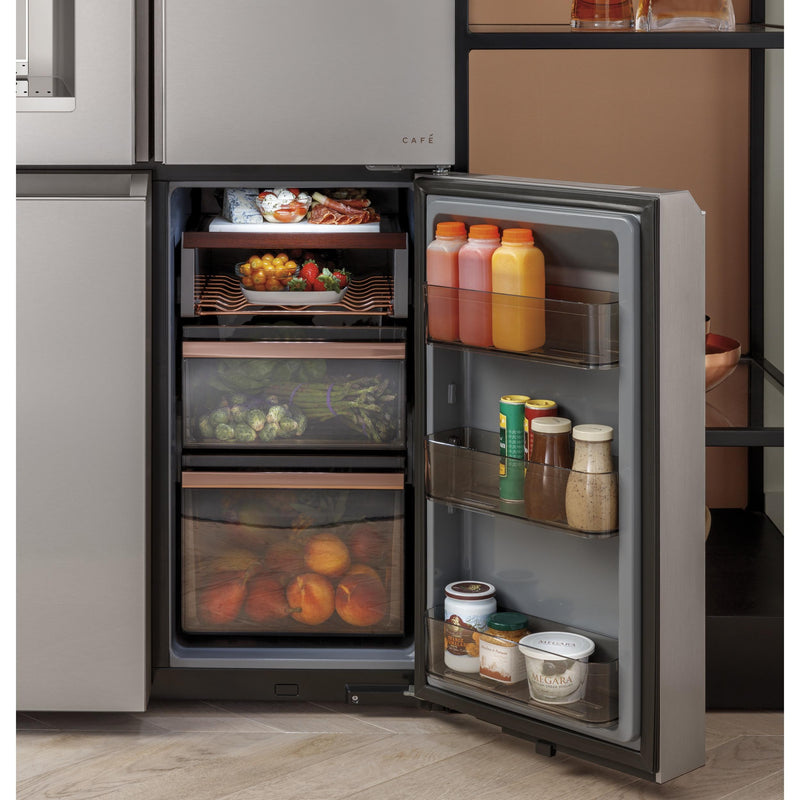 Café 36-inch, 27.4 cu. ft. French 4-Door Refrigerator CQE28DM5NS5