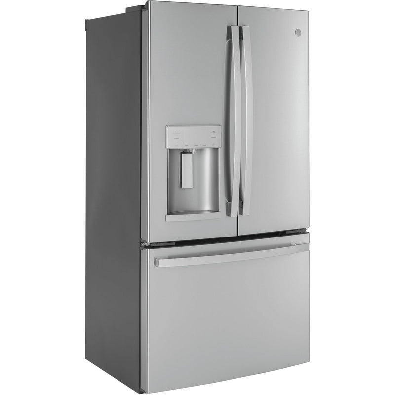 GE 36-inch, 22.1 cu.ft. Counter-Depth French 3-Door Refrigerator with external water and ice dispensing system GYE22GYNFS IMAGE 2