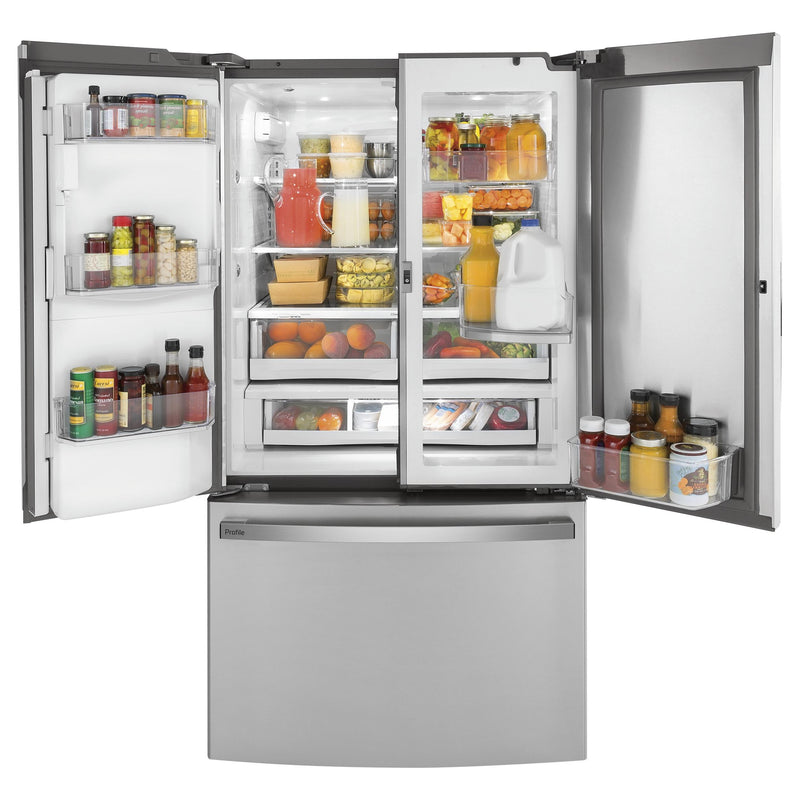 GE Profile 36-inch, 22.1 cu.ft. Counter-Depth French 3-Door Refrigerator with External Water and Ice Dispensing System PYD22KYNFS IMAGE 10