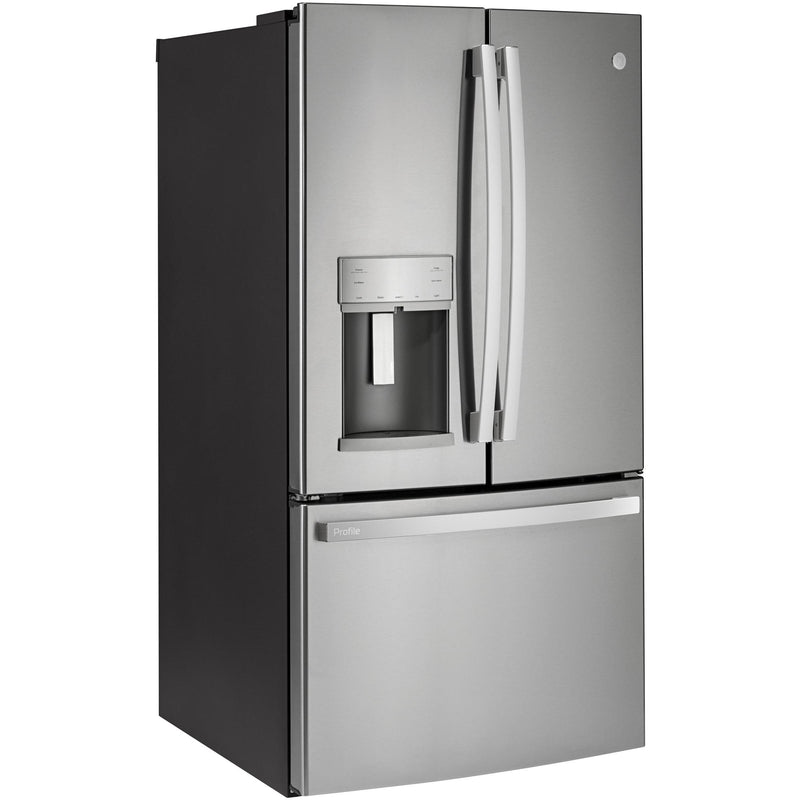 GE Profile 36-inch, 22.1 cu.ft. Counter-Depth French 3-Door Refrigerator with External Water and Ice Dispensing System PYD22KYNFS IMAGE 2