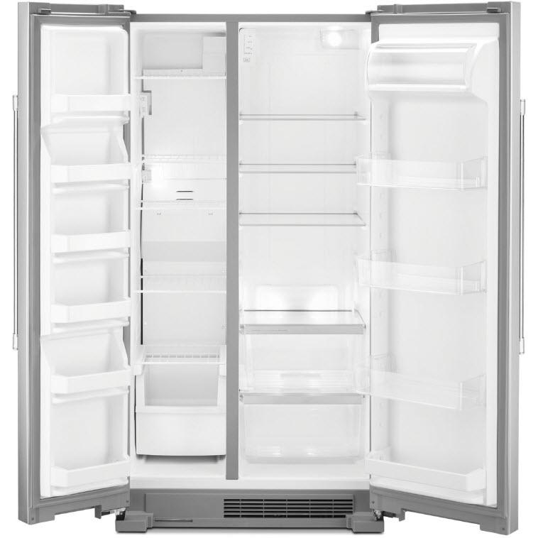 Maytag 36-inch, 25 cu.ft. Freestanding Side-by-Side Refrigerator with BrighSeries™ LED Lighting MSS25N4MKZ IMAGE 2