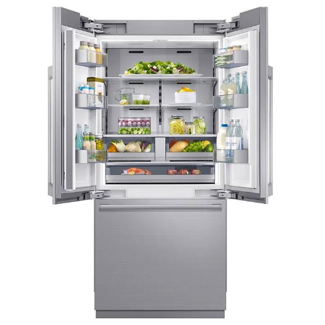 Dacor 36-inch, 21.3 cu.ft. Built-in French 3-Door Refrigerator with 3DLighting™ DRF365300AP/DA IMAGE 7