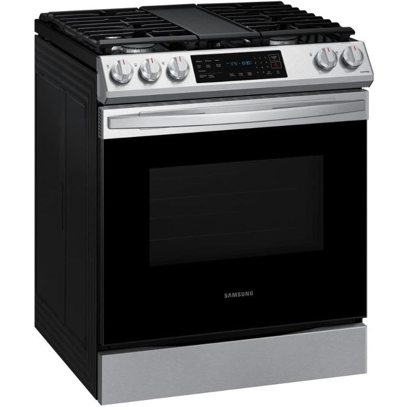Samsung 30-inch Slide-in Gas Range with Wi-Fi Connect NX60T8311SS/AA IMAGE 2