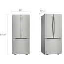 LG 30-inch, 21.8 cu.ft. Freestanding French 3-Door Refrigerator with SmartDiagnosis™ Technology LRFNS2200S IMAGE 8