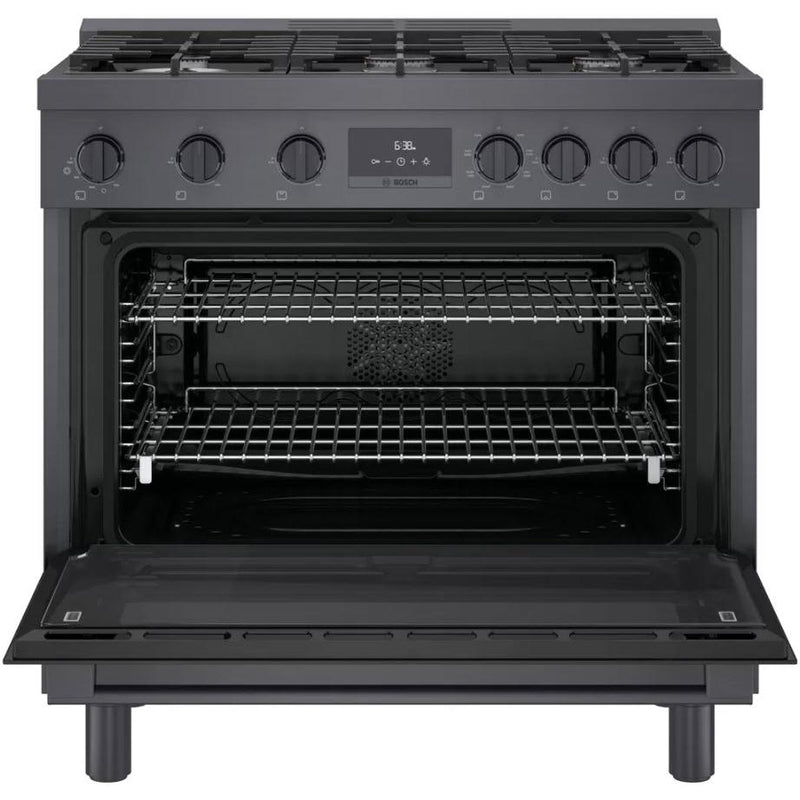 Bosch 36-inch Freestanding Dual Fuel Range with European Convection Technology HDS8645C IMAGE 2