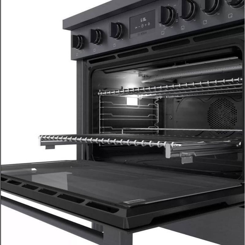 Bosch 36-inch Freestanding Dual Fuel Range with European Convection Technology HDS8645C IMAGE 4