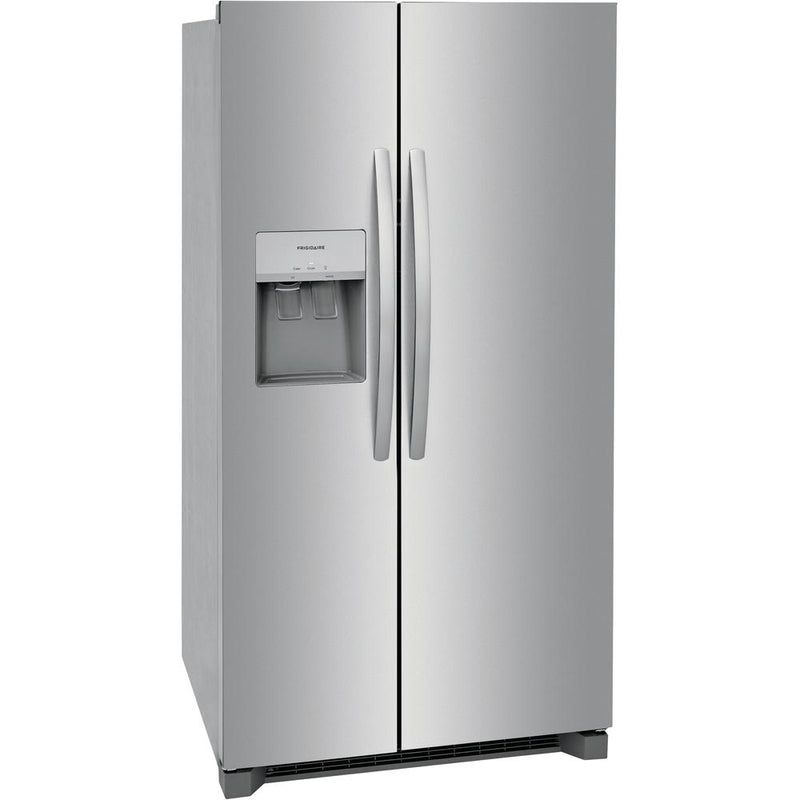 Frigidaire 36-inch, 25.6 cu.ft. Freestanding Side-by-Side Refrigerator with Ice and Water Dispensing System FRSS2623AS IMAGE 2