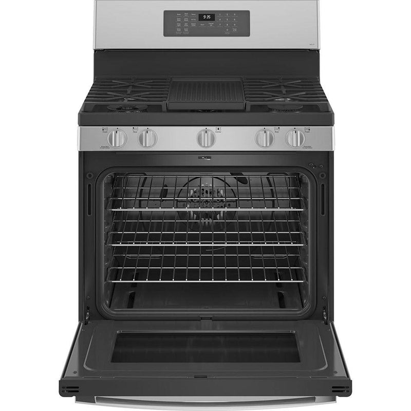 GE Profile 30-inch Freestanding Gas Range with True European Convection Technology PCGB935YPFS IMAGE 2