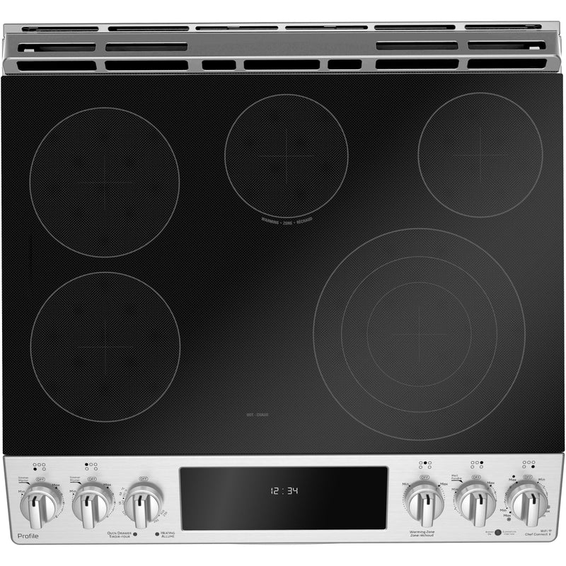 GE Profile 30-inch Slide-in Electric Range with True European Convection Technology PCS940YMFS IMAGE 2