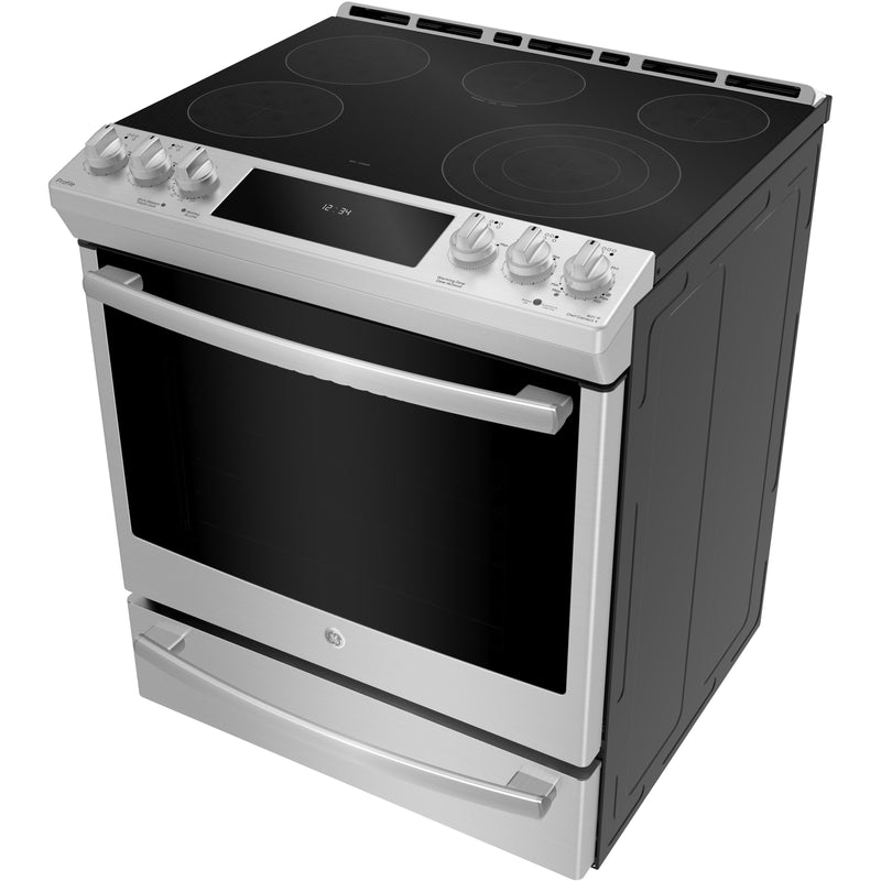 GE Profile 30-inch Slide-in Electric Range with True European Convection Technology PCS940YMFS IMAGE 4