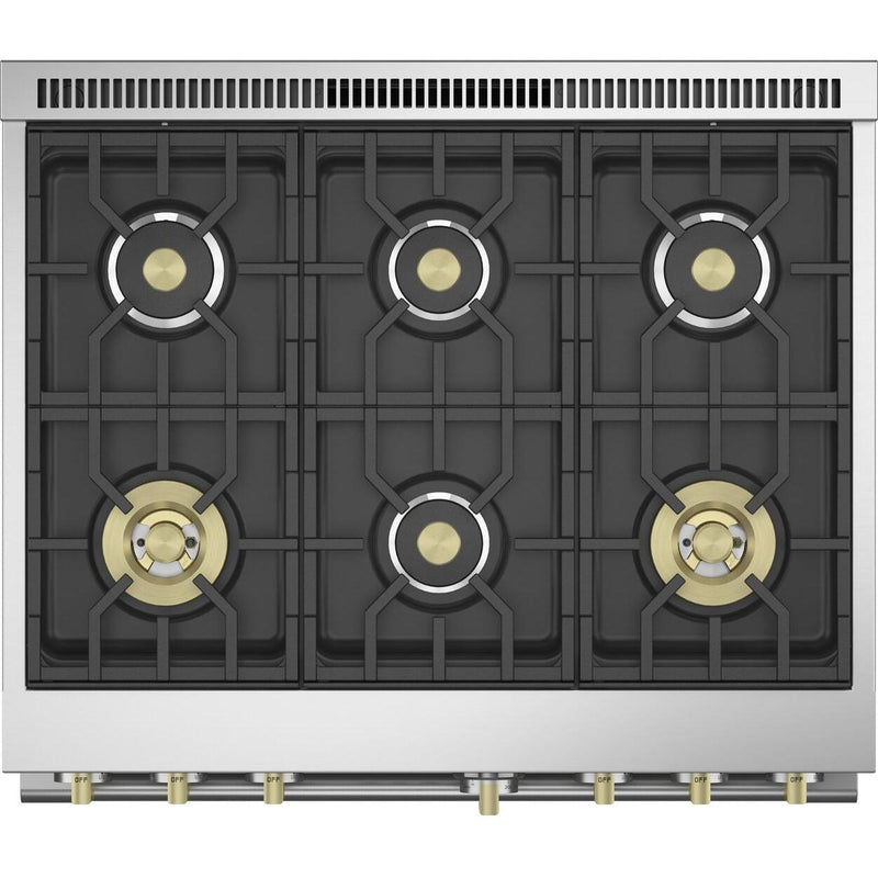 Monogram 36-inch Freestanding Gas Range with True European Convection Technology ZDP366NTSS IMAGE 4