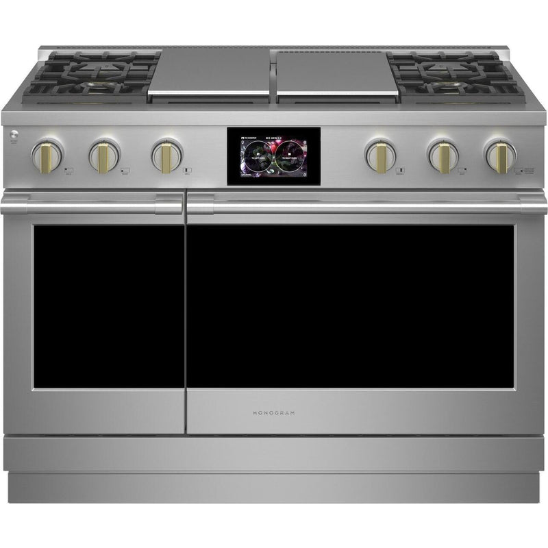 Monogram 48-inch Freestanding Dual-Fuel Range with True European Convection Technology ZDP484NGTSS IMAGE 9