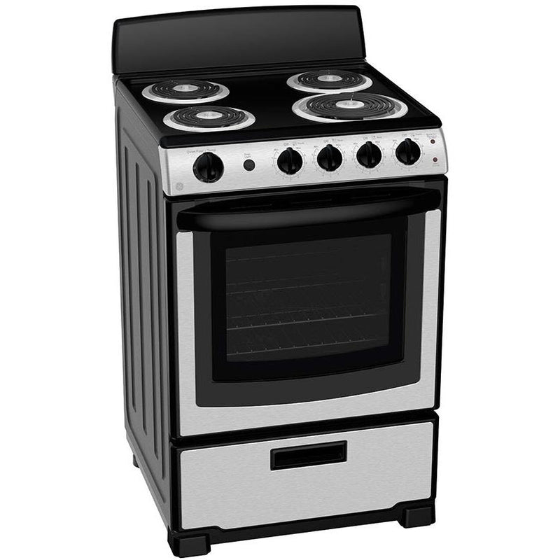 GE 24-inch Freestanding Electric Range with 4 Elements JCAS300RPSS IMAGE 3