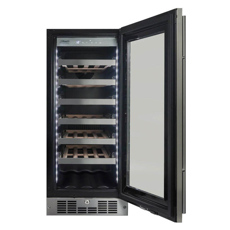 Silhouette Professional 27-Bottle Tuscany Series Wine Cooler with LED Lighting SPRWC031D1SS IMAGE 5