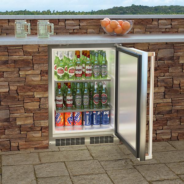 Marvel 5.3 cu.ft.Built-in Compact Outdoor Refrigerator MORE124-SS31A IMAGE 3