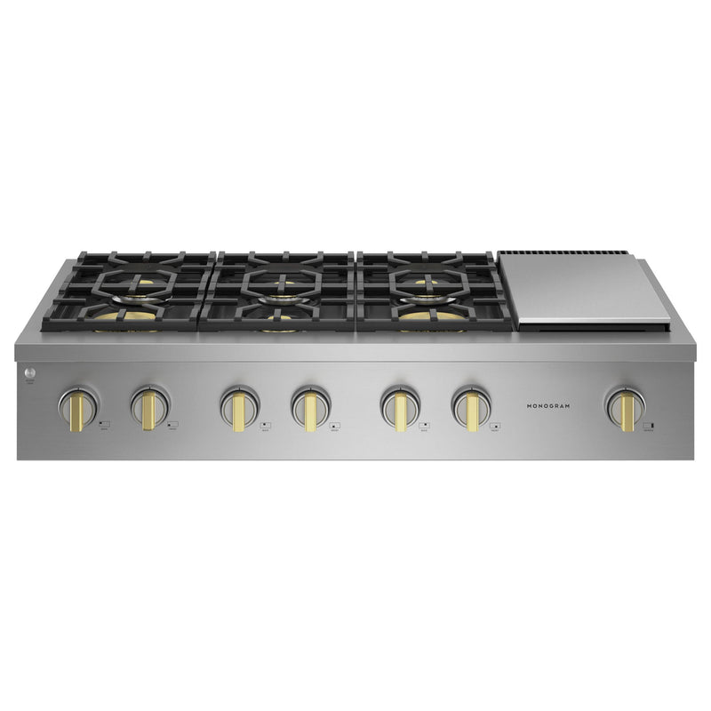Monogram 48-inch Gas Rangetop with Griddle ZGU486NDTSS IMAGE 1