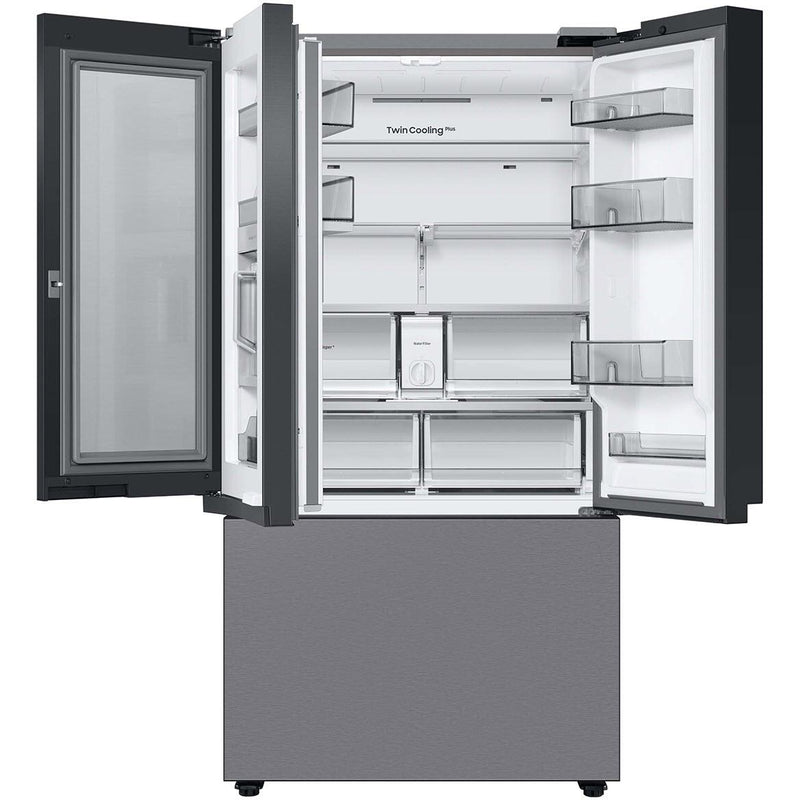 Samsung 36-inch, 24 cu.ft. Counter-Depth French 3-Door Refrigerator with Dual Ice Maker RF24BB6600QLAA IMAGE 4