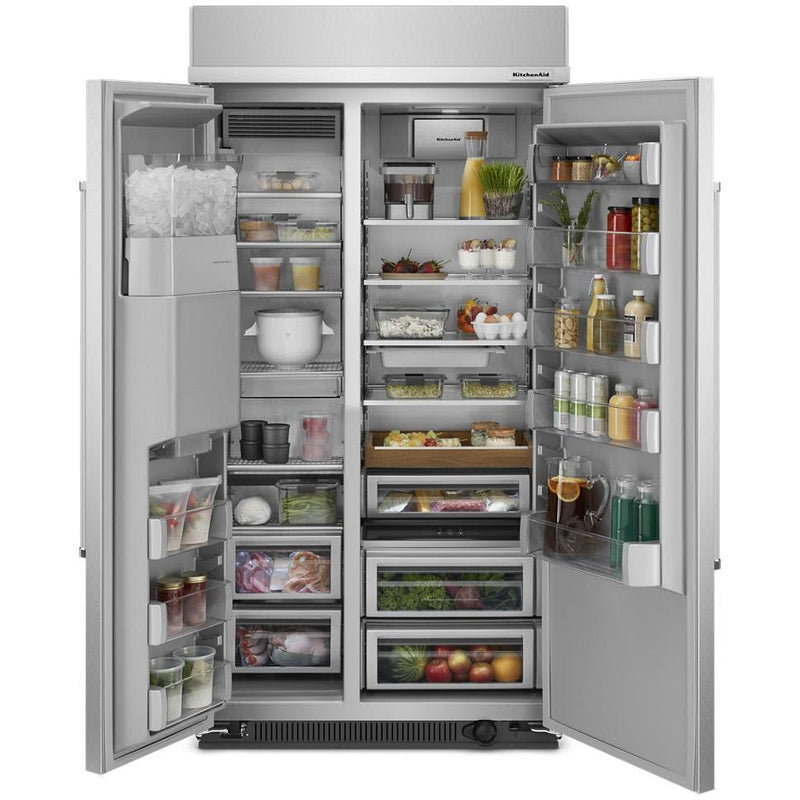 KitchenAid 42-inch, 25.1 cu. ft. Built-in Side-by-Side Refrigerator with External Water and Ice Dispensing System KBSD702MPS IMAGE 11