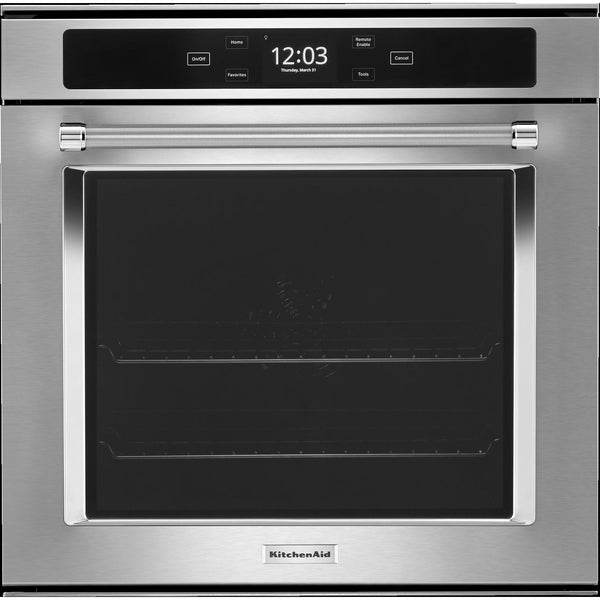KitchenAid 24-inch, 2.9 cu. ft. Built-in Single Wall Oven with Wi-Fi Connectivity YKOSC504PPS IMAGE 1