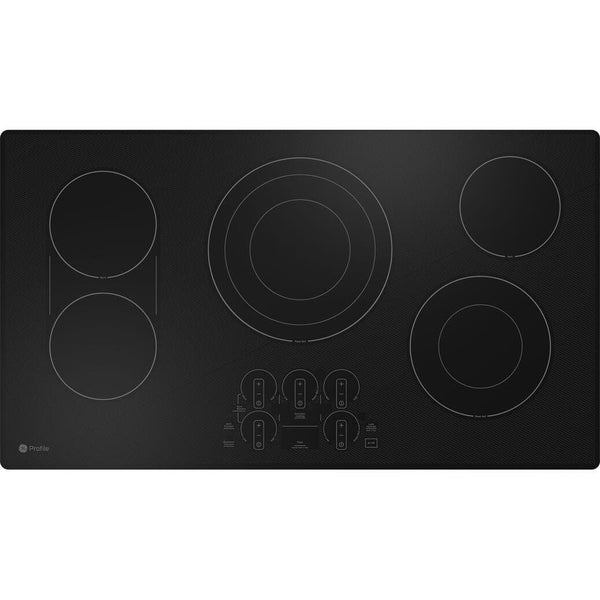 GE Profile 36-inch Built-in Electric Cooktop With Wi-Fi PEP7036DTBB IMAGE 1