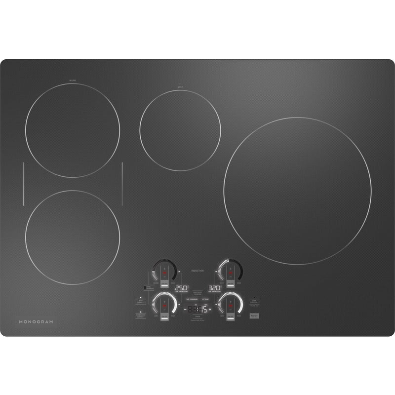 Monogram 30-inch Built-In Induction Cooktop with Wi-Fi Connect ZHU30RDTBB IMAGE 2