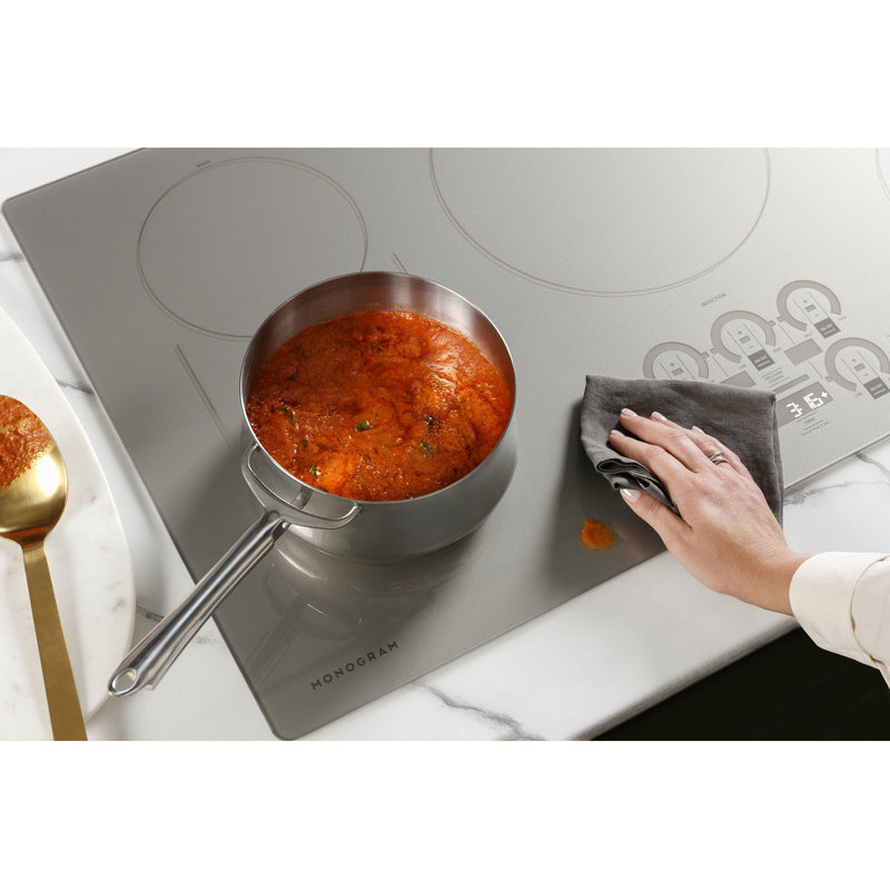 Monogram 36-inch Built-in Induction Cooktop with Wi-Fi Connect ZHU36RSTSS IMAGE 12