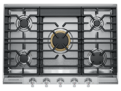 30" Frigidaire Professional 5 Burner Gas Cooktop in Stainless Steel