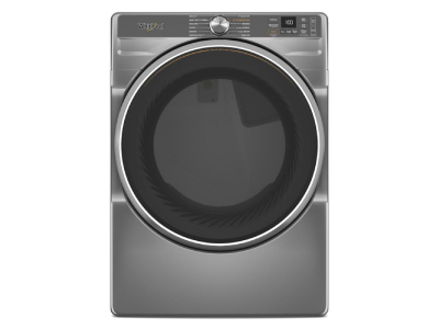 27" Whirlpool 7.4 Cu. Ft. Smart Front Load Gas Dryer with Steam Capabilities in Radiant Silver