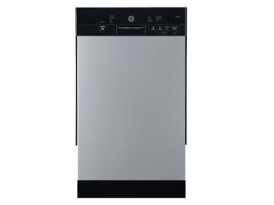 18" GE Built-In Front Control Dishwasher with Stainless Steel Tall Tub