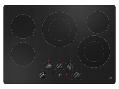 30" GE Built-in Knob Control Electric Cooktop in Black