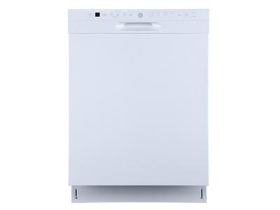 24" GE Built-In Front Control Dishwasher In White