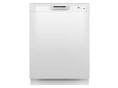 24" GE Built-In Front Control Dishwasher in White