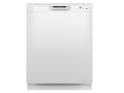 24" GE Built-In Front Control Dishwasher in White