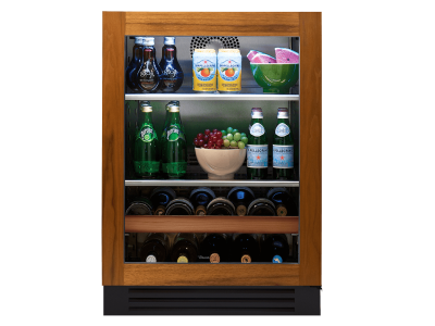 24" True Residential 5.8 Cu. Ft. Overlay Glass Right-Hinge  UnderCounter Beverage Center