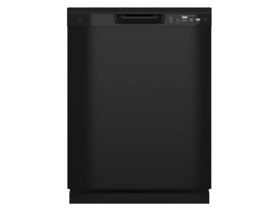 24" GE Built-In Front Control Dishwasher in Black