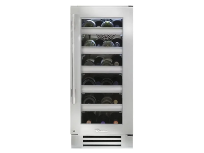 15" True Residential 3.1 Cu. Ft. Stainless Glass Right-Hinge Undercounter Wine Cabinet