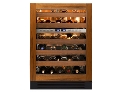 24" True Residential 5.28 Cu. Ft. Overlay Glass Right-Hinge Undercounter Wine Cabinet