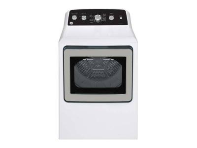 27" GE 7.2 Cu. Ft. Top Load Electric Dryer with SaniFresh Cycle in White