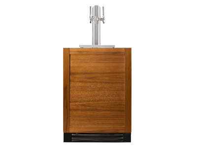 24" True Residential 5.75 Cu. Ft. Overlay Panel Left-Hinge Dual Tap UnderCounter Beverage Dispenser