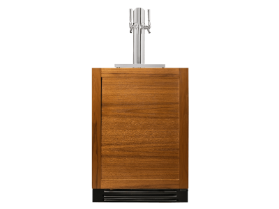 24" True Residential 5.75 Cu. Ft. Overlay Panel Right-Hinge Dual Tap UnderCounter Beverage Dispenser