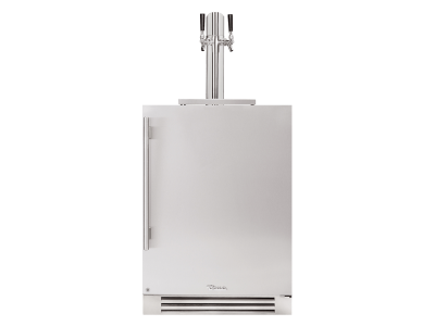 24" True Residential 5.75 Cu. Ft. Stainless Steel Right Hinge Dual Tap UnderCounter Beverage Dispenser