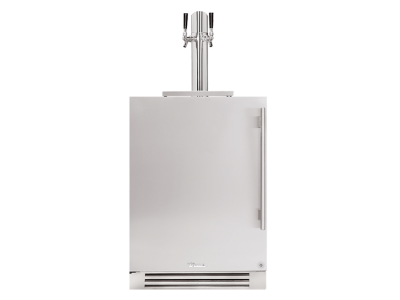24" True Residential 5.75 Cu. Ft. Stainless Steel Left Hinge Dual Tap UnderCounter Beverage Dispenser