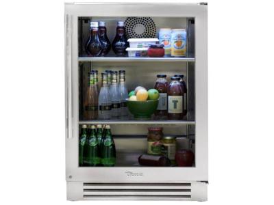 24" True Residential Stainless Glass Door Undercounter Refrigerator