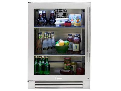 24" True Residential Stainless Glass Door Undercounter Refrigerator