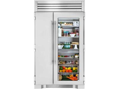 48" True Residential Built-In Side By Side Refrigerator With Stainless Glass Door
