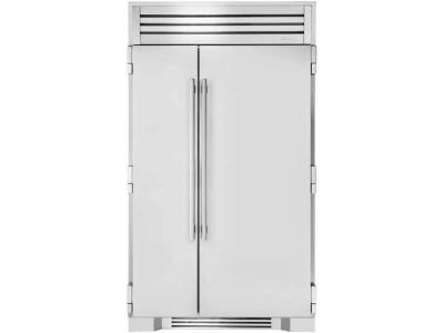 48" True Residential Built-In Side By Side Refrigerator With Solid Stainless Steel Doors