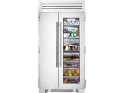 42" True Residential Built-In Side By Side Refrigerator With Stainless Glass Door