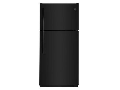 30" GE 18.2 Cu. Ft. Top-Freezer Refrigerator in Black Color
